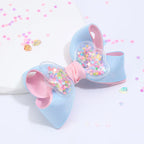 Conjunto de 2 pinzas para el pelo con lazo brillante para niñas