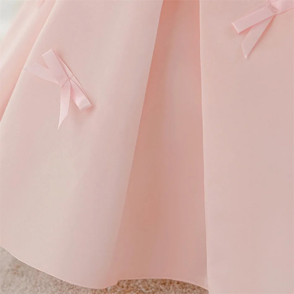 Robe anniversaire bébé - Noeud papillon Léane