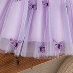 Robe enfant papillon fleurie