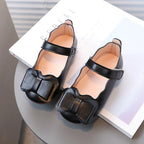 Ballerine in similpelle con fiocco per bambina