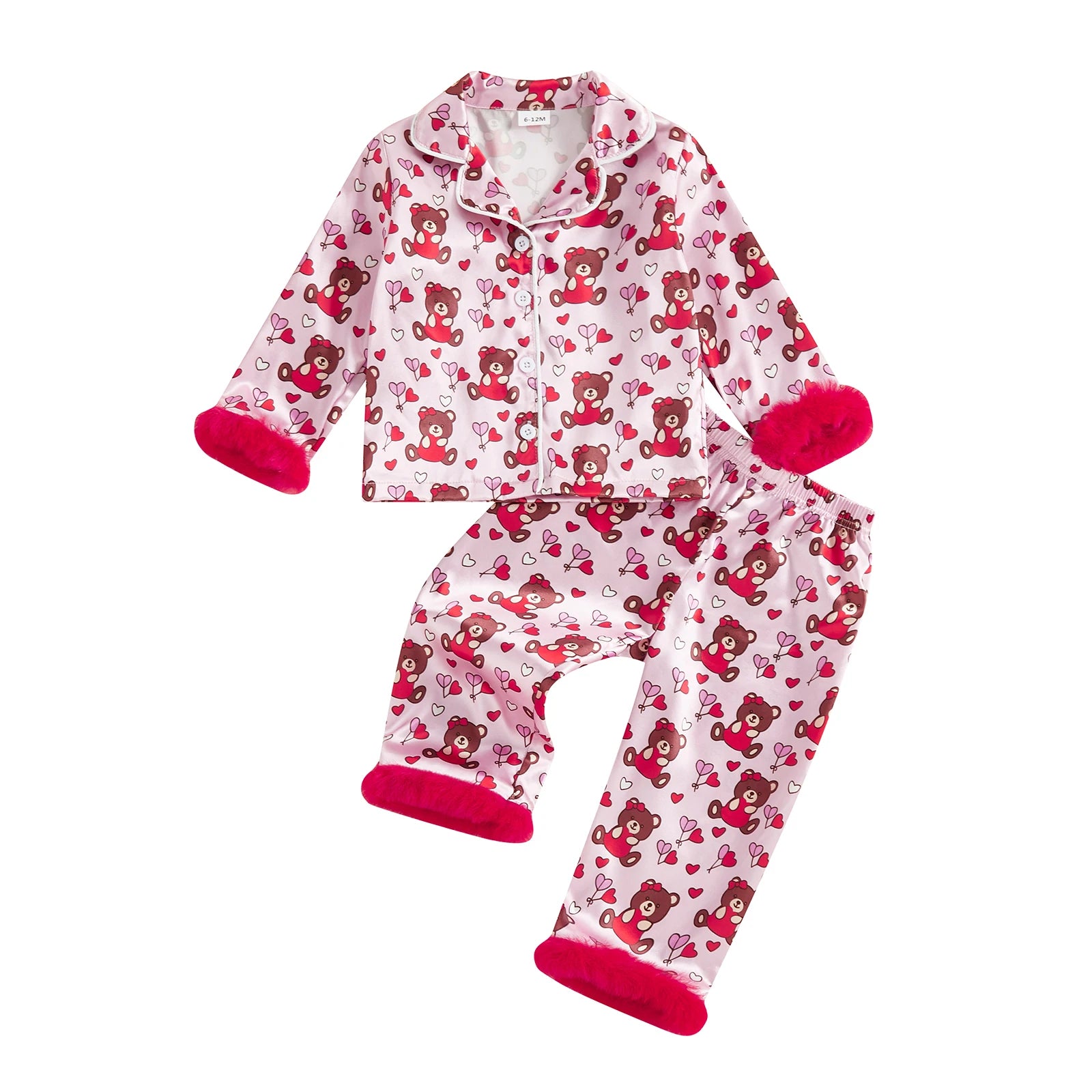 Pyjama fille satiné - 2 pièces Ourson