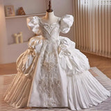 Robe blanche de cérémonie enfant princesse