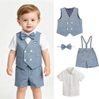 Costume enfant baptême short - 4 pièces Jules