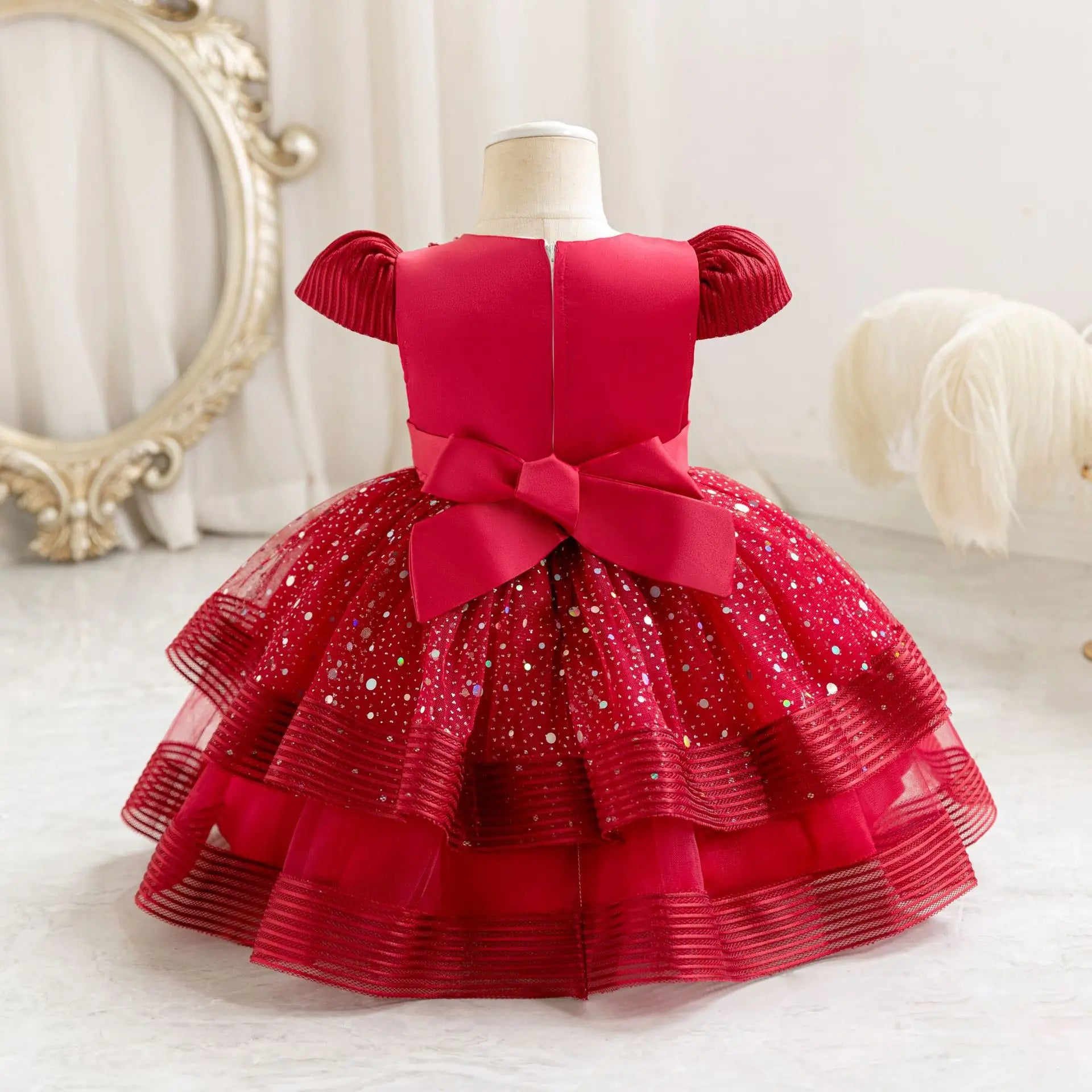 Robe enfant cérémonie Noël étoilé
