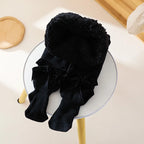 Collant molletonner avec nœud papillon noir