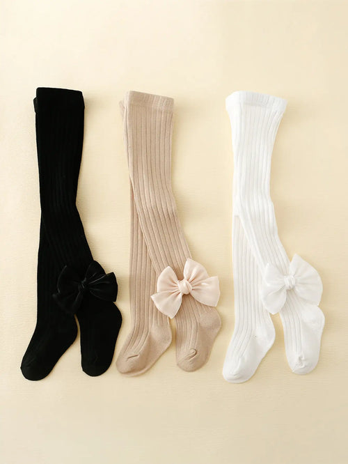 3 paires de collant avec noeud papillon - L'univers de la licorne