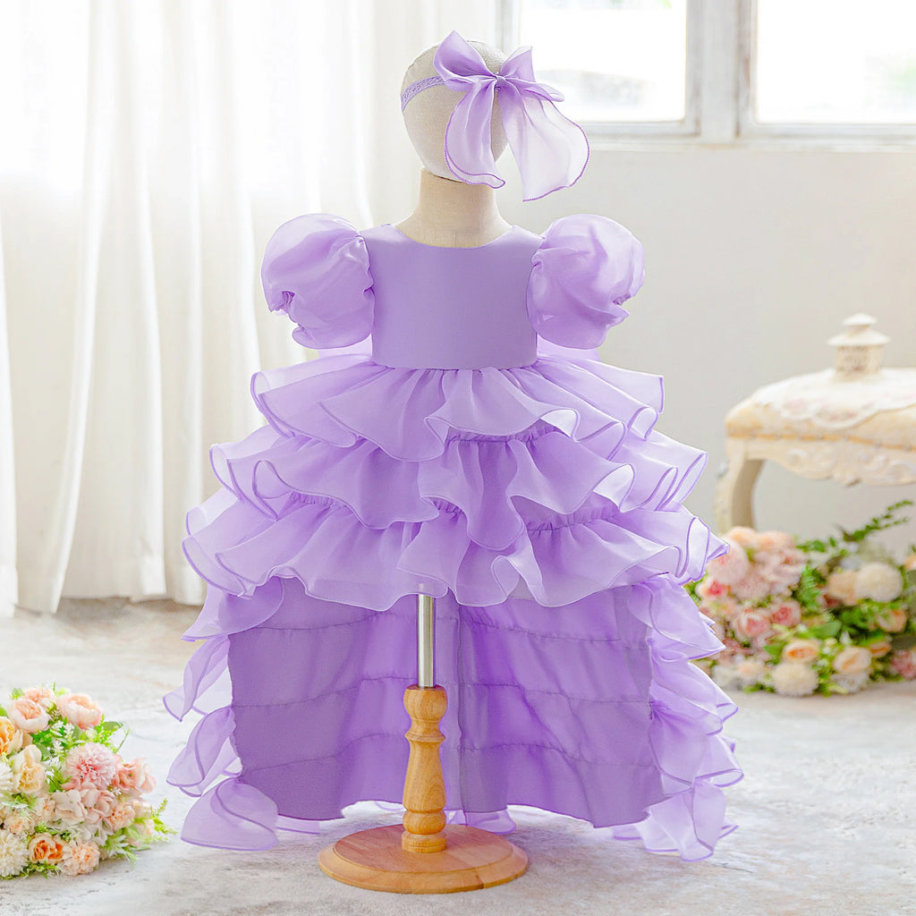 Robe anniversaire fille - Traine et froufrou