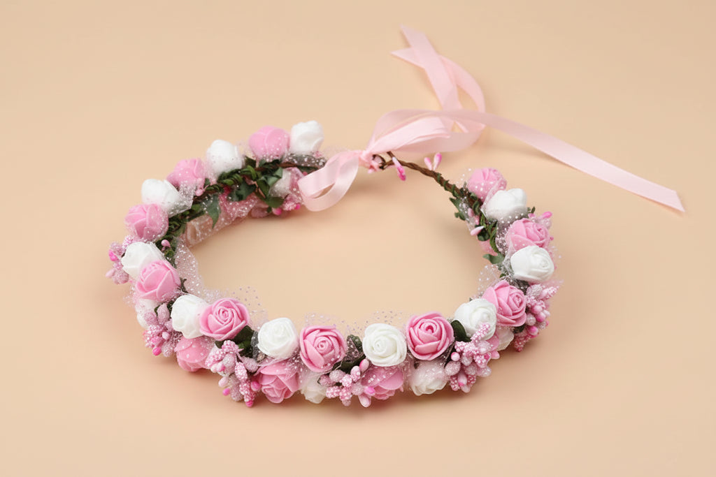 Couronne en fleurs cérémonie fille