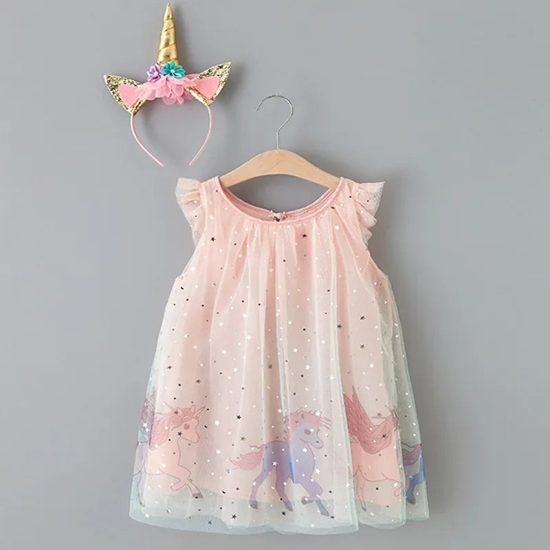 Robe d'anniversaire fille Licorne Touna