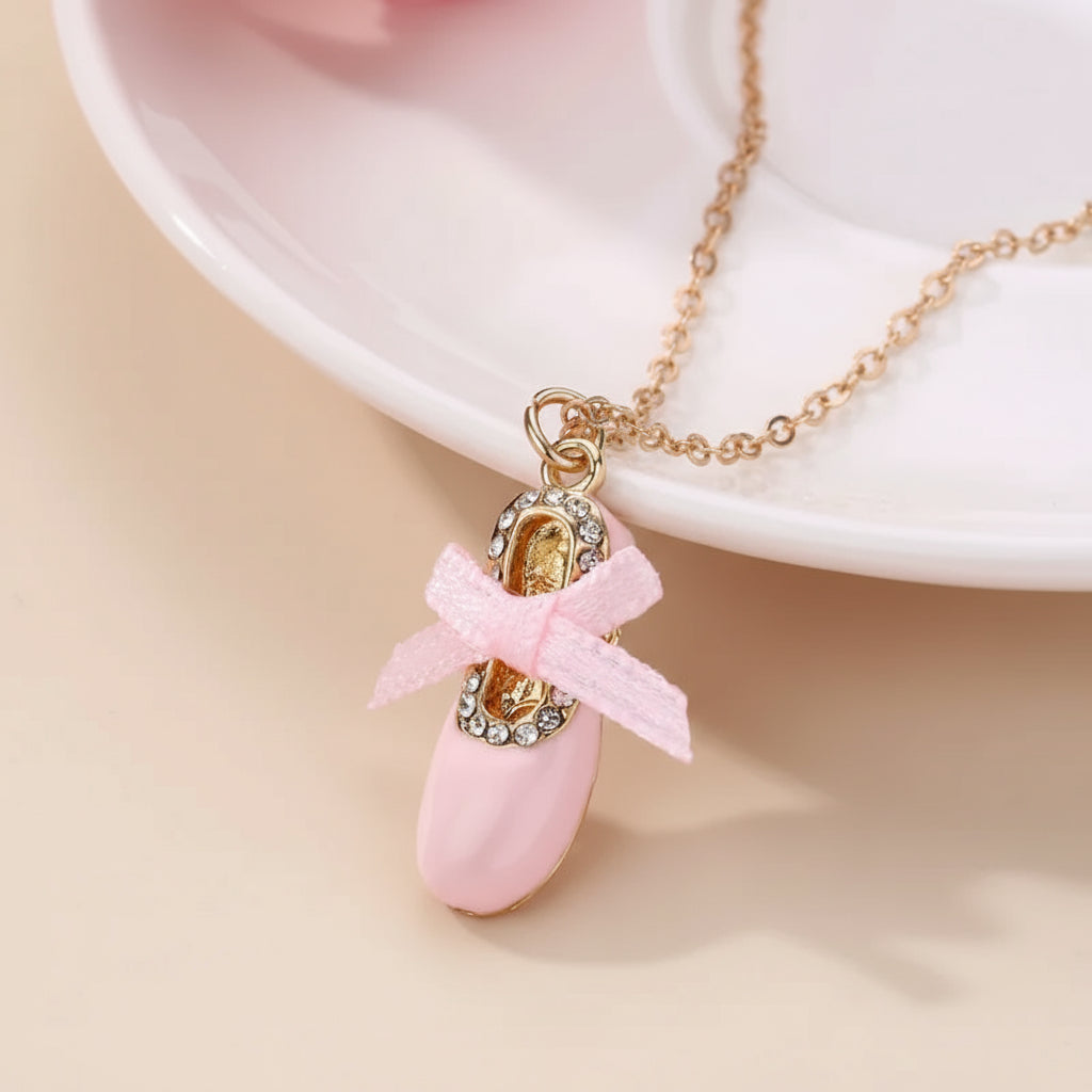 Collier enfant - Ballerine rose - L'univers de la licorne