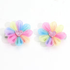Lot de 2 barrettes fleurs et couleurs enfant pétillantes