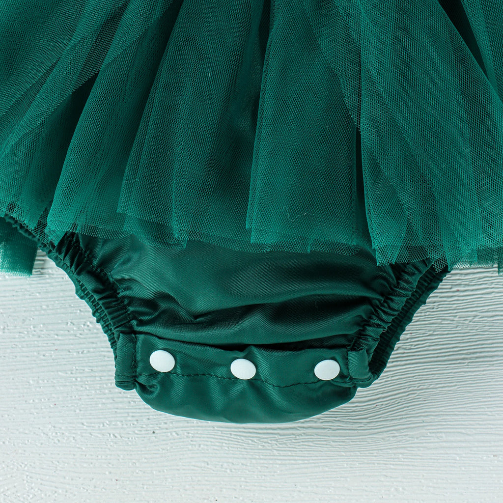 Mameluco navideño rojo y verde para bebé