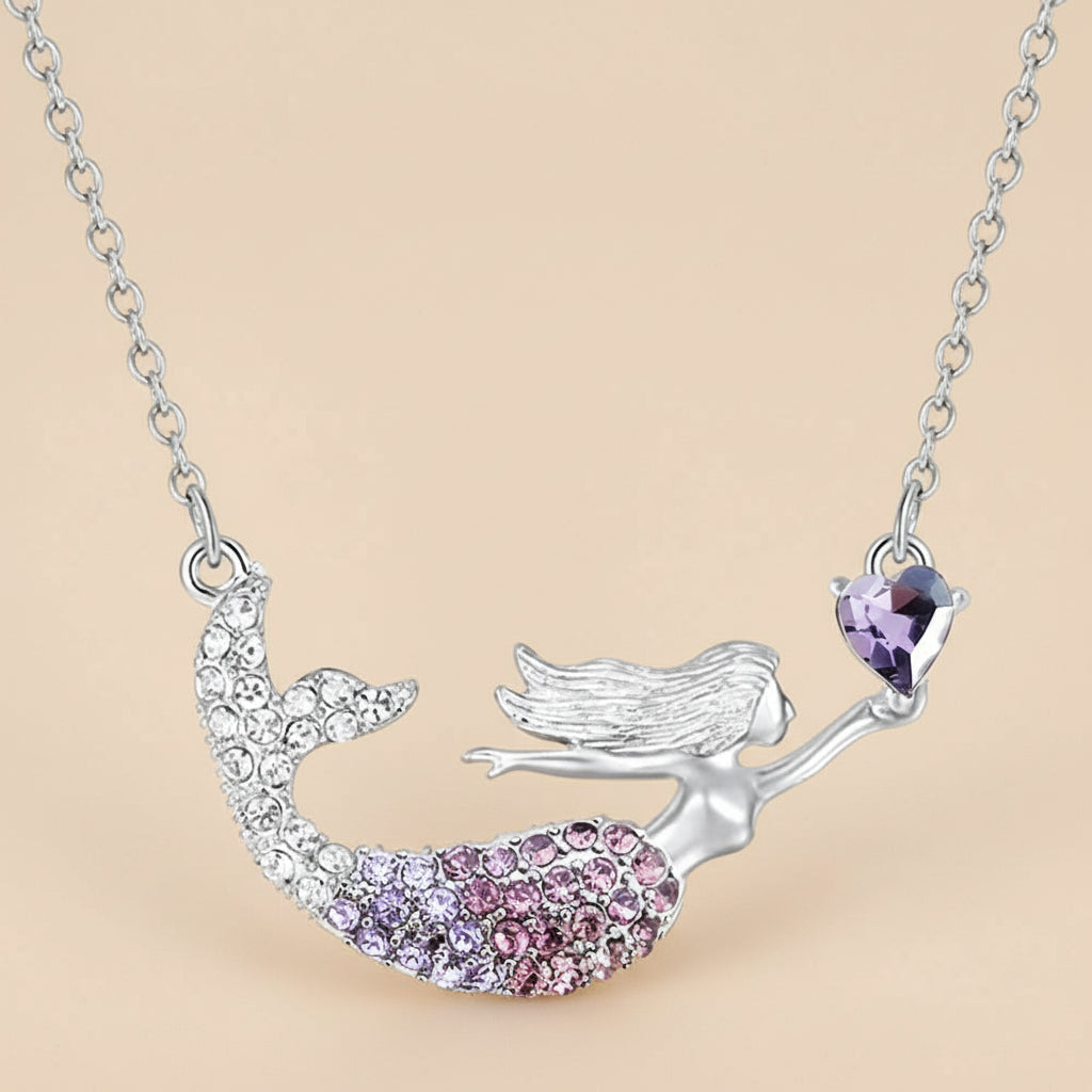 Collier enfant - Sirène en strass - L'univers de la licorne