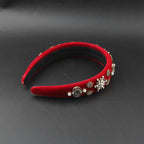 Diadema navideña con pedrería