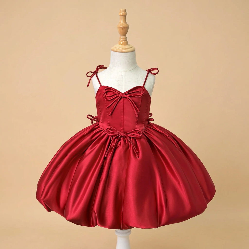 Robe satinée Nöel enfant - Julia