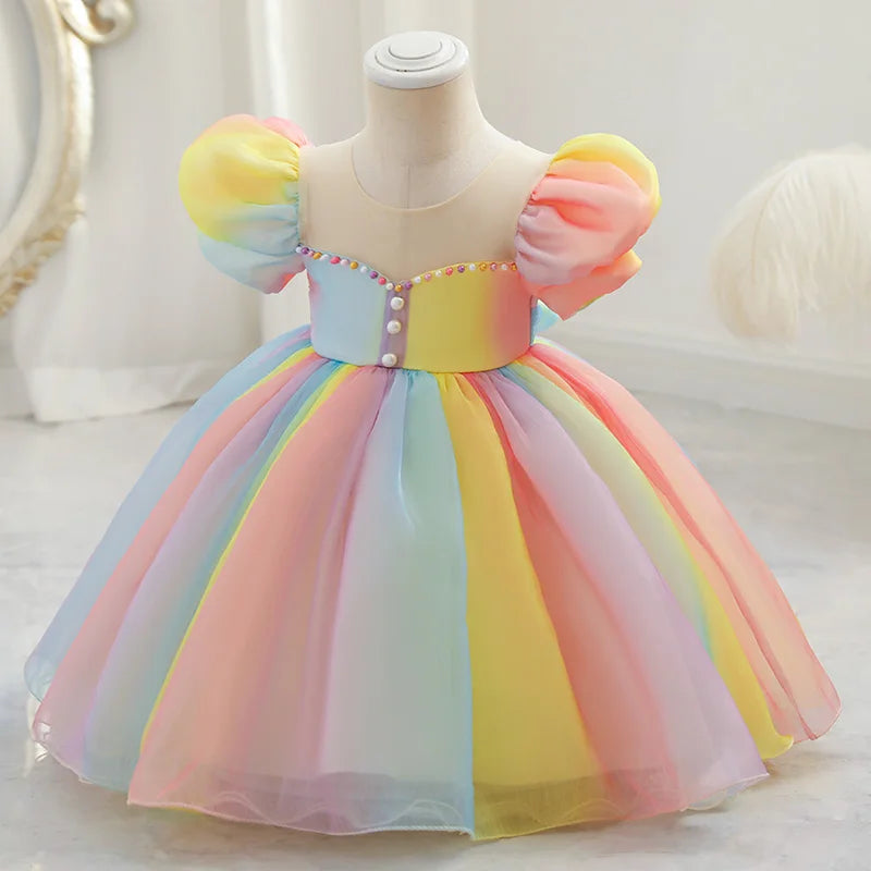 Robe arc-en-ciel enfant fille Lola