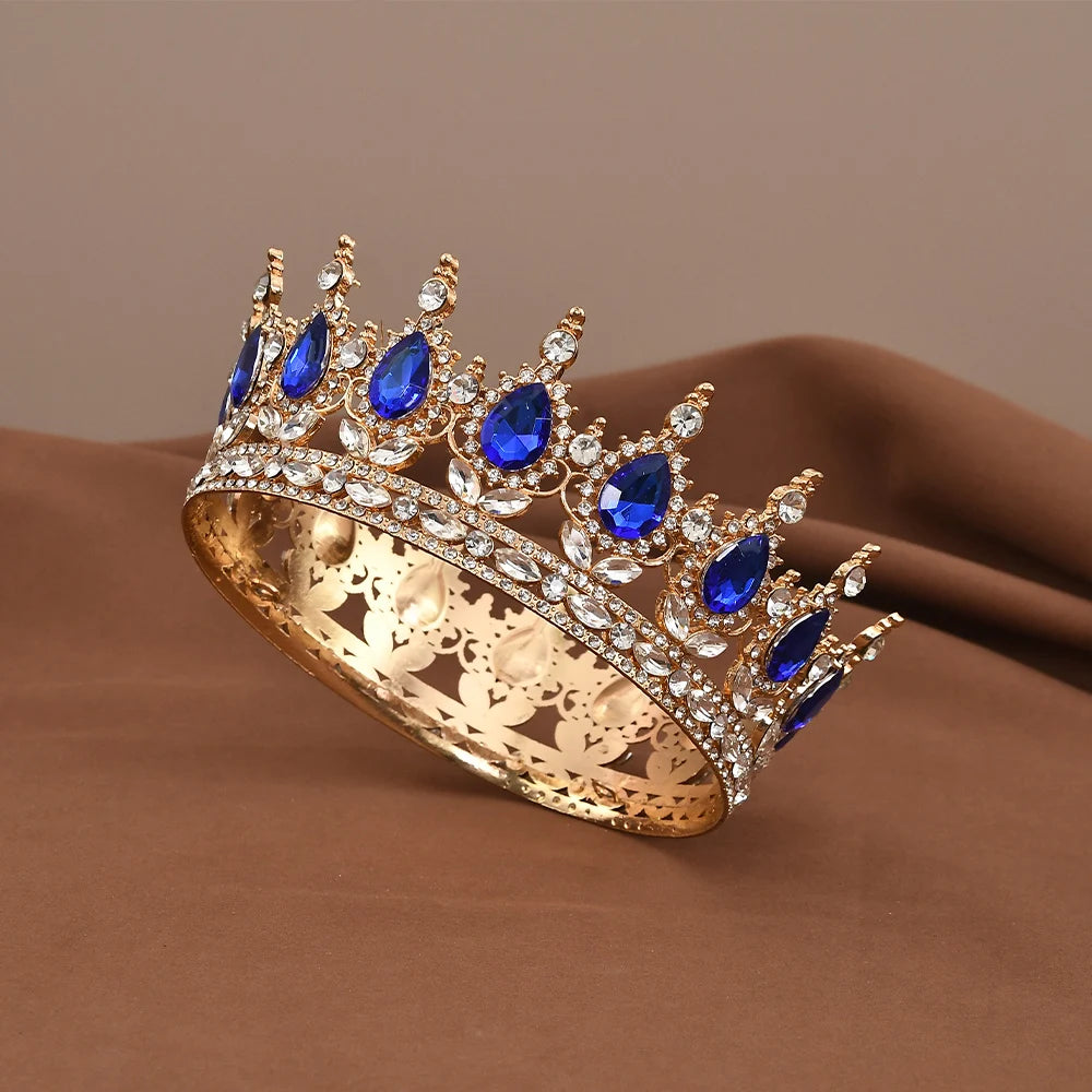 Couronne princesse - Ronde et saphir