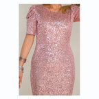 Robe de noël brillante mère et fille