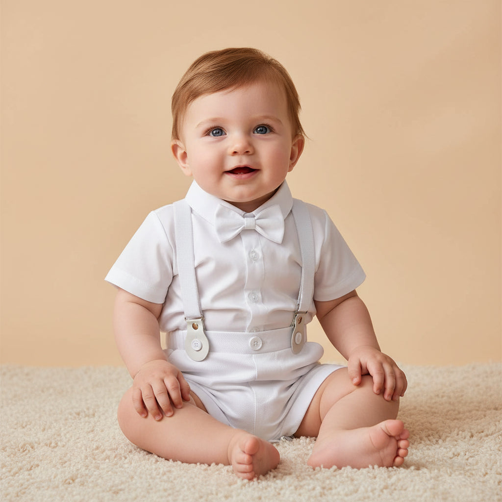 Tenue de Baptême garçon -3 pièces Batiste
