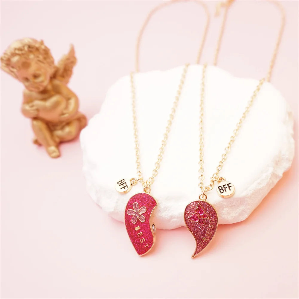 Collier médaillon coeur strass photo personnalisé, collier porte-bonheur pendentif médaillon licorne 3D, cadeau de Noël/anniversaire/fête des enfants pour les filles Collier médaillon coeur strass photo personnalisé, collier porte-bonheur pendentif médaillon licorne 3D, cadeau de Noël/anniversaire/fête des enfants pour les filles