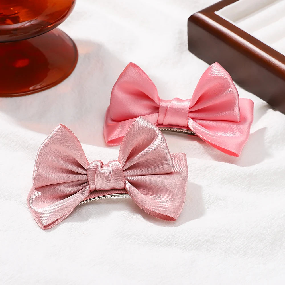 Set di 2 fermagli per capelli in raso per bambini