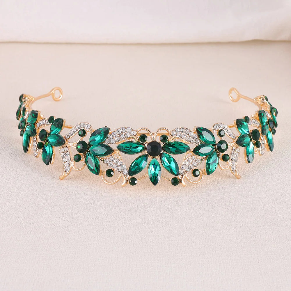 Diadème de princesse fille - Strass et fleur - L'univers de la licorne