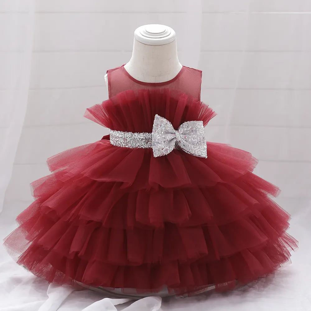 Robe pour noël fille froufrou fille rouge