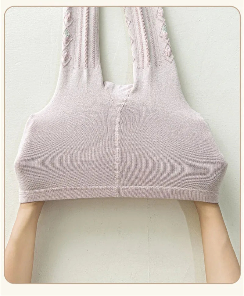 Collant di cotone floreale