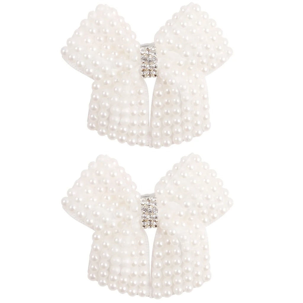 Lot de 2 barrettes perles enfant