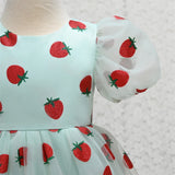 Robe anniversaire bébé fraise