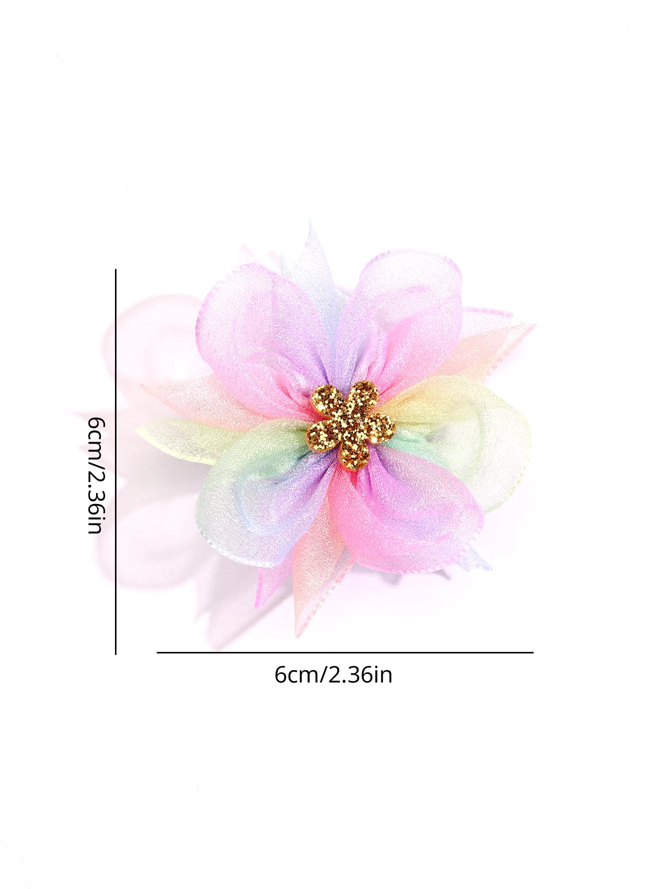 Lot de 2 barrettes fleurs et couleurs enfant licorne