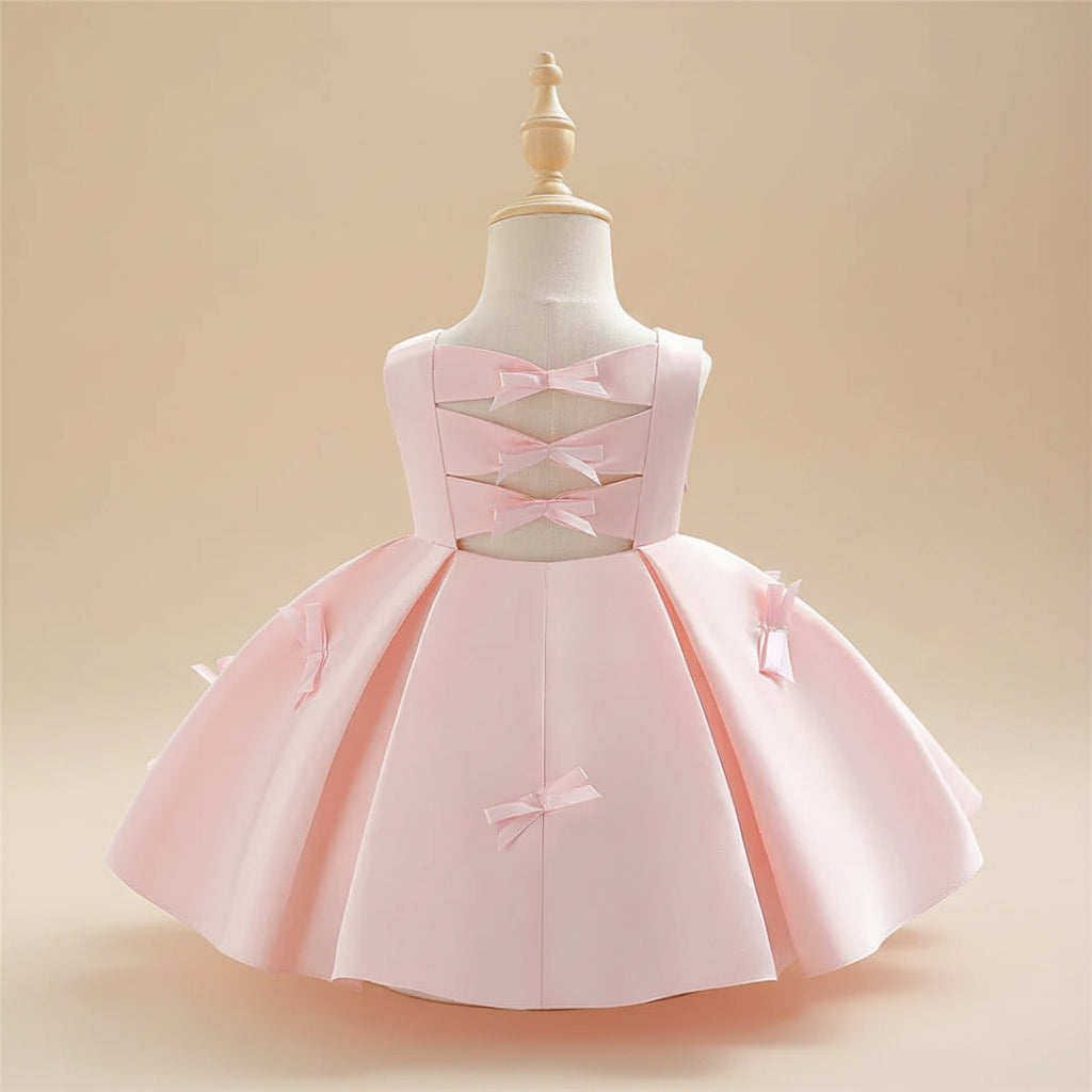 Robe anniversaire bébé - Noeud papillon Léane