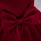 Vestido de cumpleaños infantil de satén