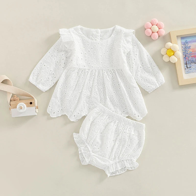 Robe bébé baptême avec short