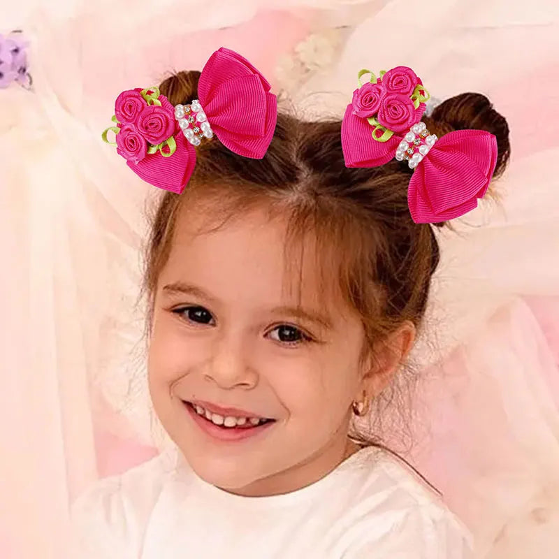 Accessoire cheveux enfant barrettes rose