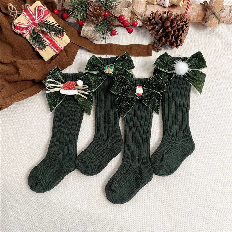  Chaussette de Noël pour fille verte