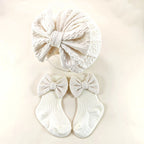 Accessoires bébé - Bonnet + Chaussette noeud papillon