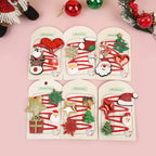 Juego de 4 pinzas para el cabello navideñas