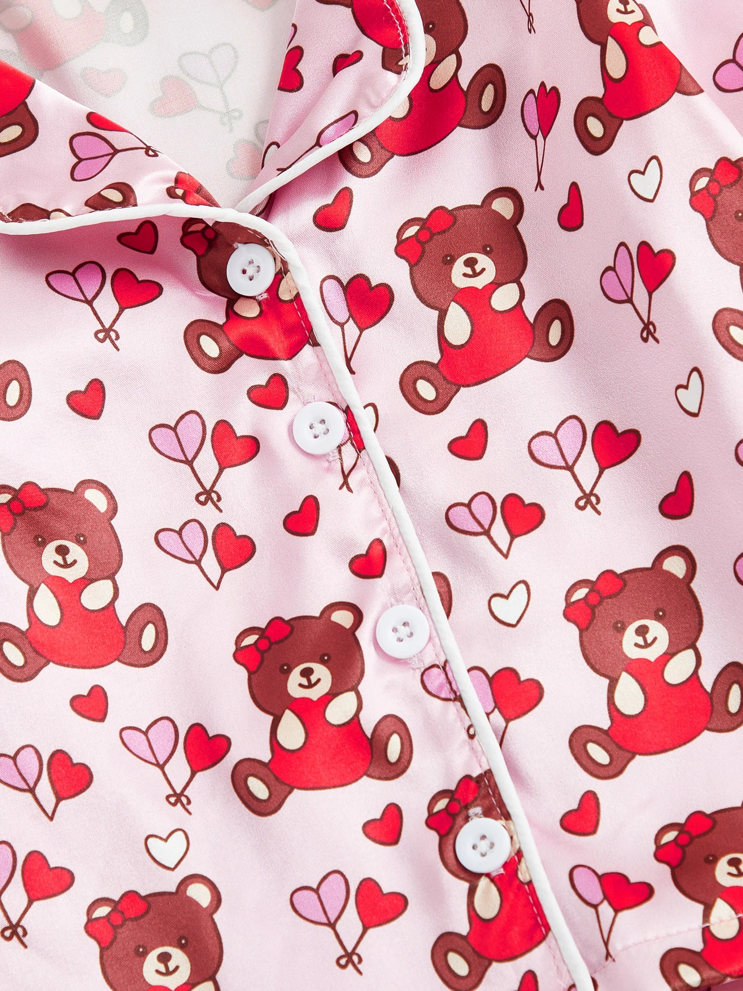 Pyjama fille satiné - 2 pièces Ourson