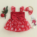 Barboteuse bébé noël - Flocon rouge
