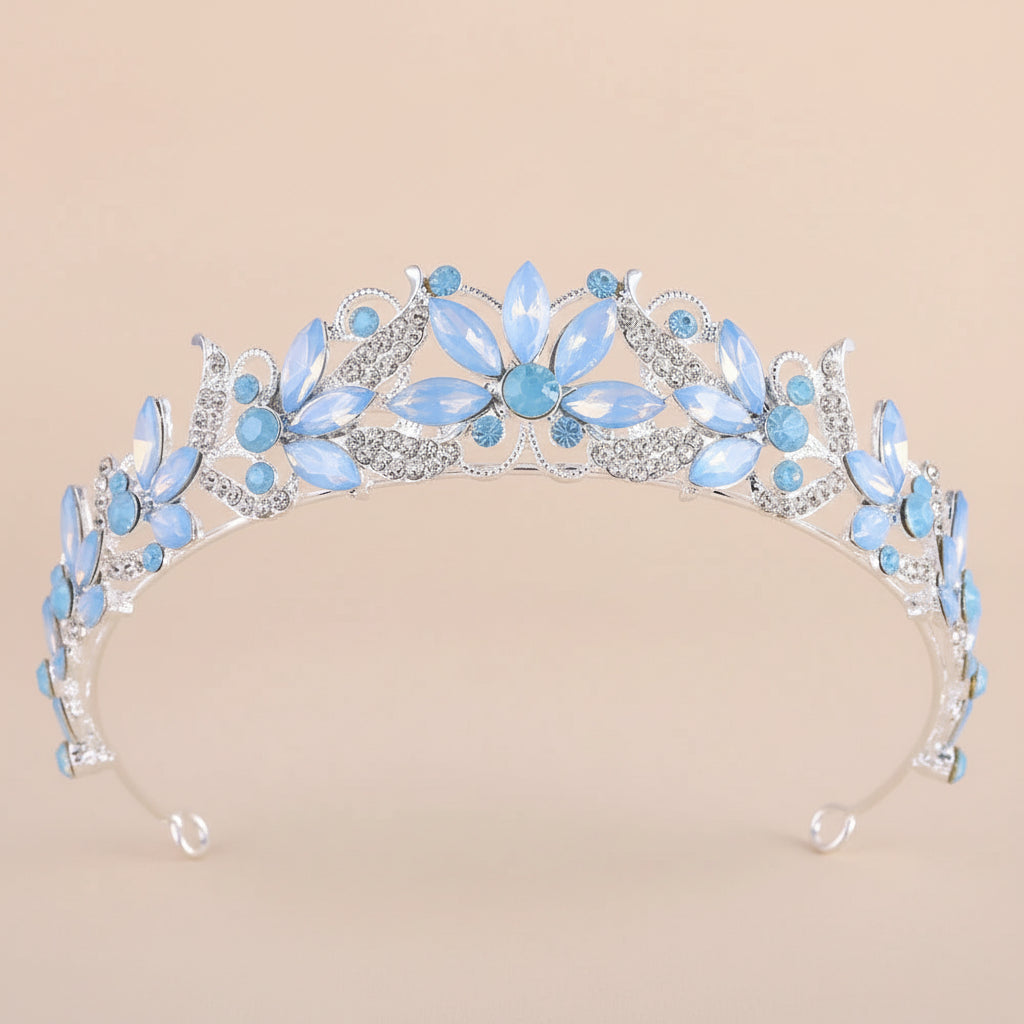 Diadème de princesse fille - Strass et fleur - L'univers de la licorne