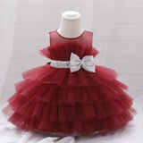 Robe pour noël fille froufrou rouge