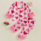 Pyjama enfant fille - Motif Coeur - L'univers de la licorne