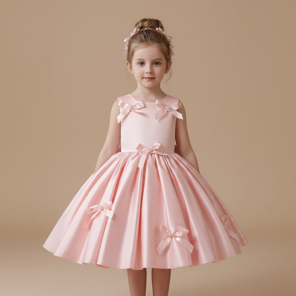 Robe anniversaire fille - Noeud papillon Léa