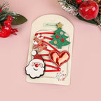 Juego de 4 pinzas para el cabello navideñas