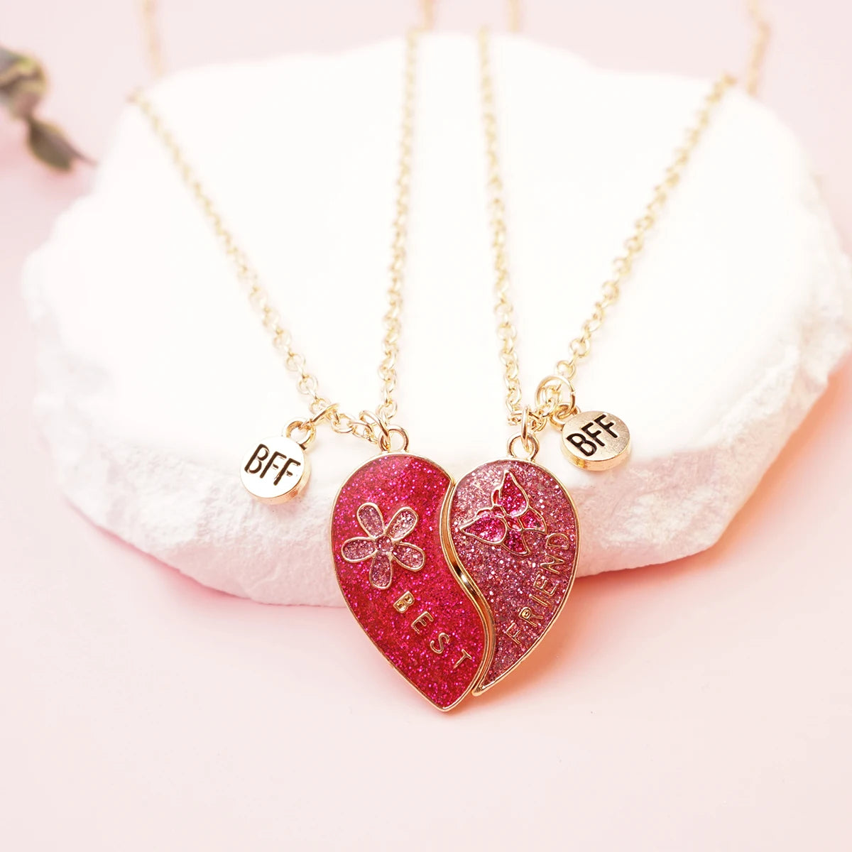 Collier enfant BFF - Rose brillante - L'univers de la licorne