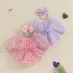 Barboteuse robe bébé petit coeur