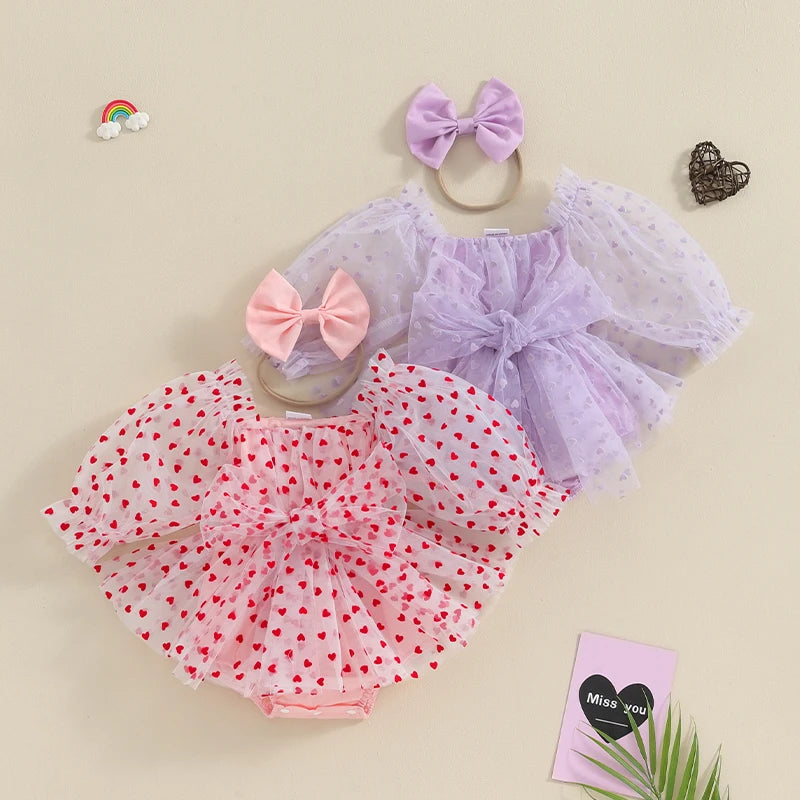 Barboteuse robe bébé petit coeur