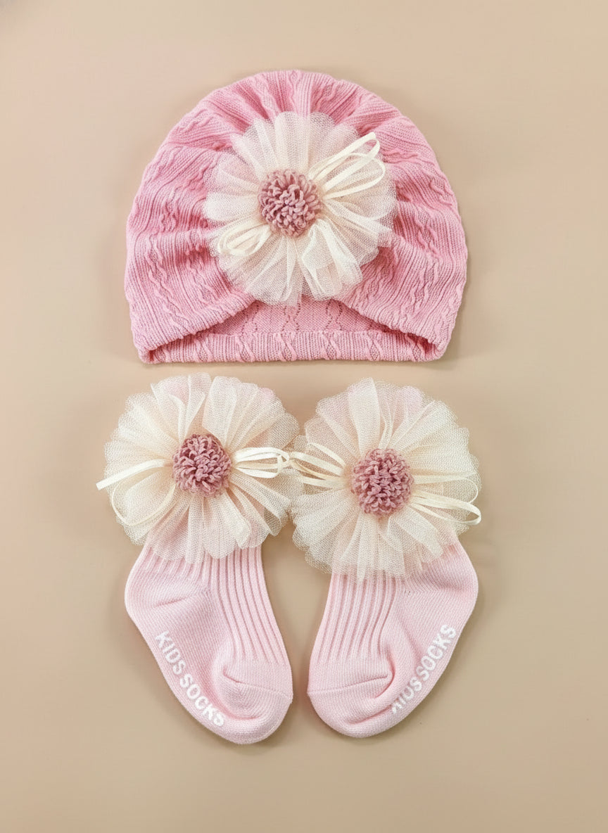 Accessoire bébé - Chapeau et chaussette