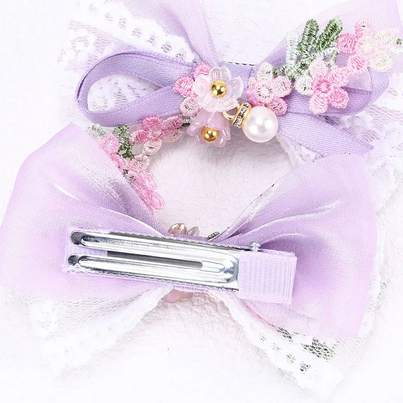 Accessoire cheveux fille barrettes en fleurs